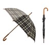 Rainbrella Classic Auto Open Umbrella with Real Wooden Hook Handle,