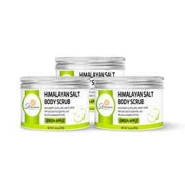 Skincare Sunday Himalayan Salt Body Scrub - | Invigorate | Exfoliate | Moisturize - relax & uniwnd potion (Pack of 3, Green Apple)
