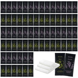 twoworld Moist Cotton Towel Bulk Moist Towelettes Individually Wrapped 8.7" x 8.7",White Towel Services,Refreshment Pre Moistened Towels Lavender and Lemon Scent for Travel Sport Party Spa Dentist Hote200