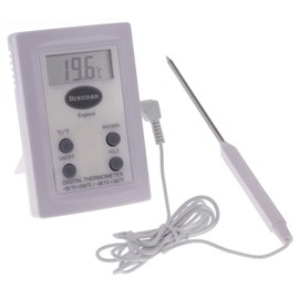 Digital Probe Thermometer with Max Min Temperature Memory Feature Wide Range Robust Stainless Steel Temperature Probe