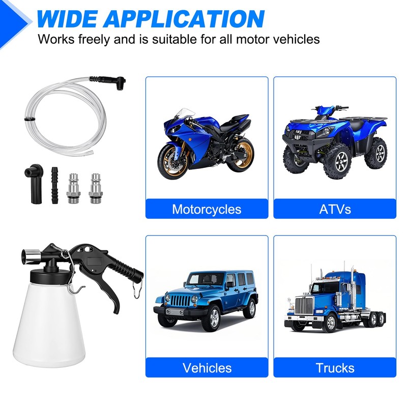 GOOACC Vacuum Brake Bleeder Kit 1L Pneumatic Brake Fluid Bleeder