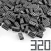 Feleph Dark Bluish Gray 2x4 Bricks 320 Pieces Grey Classic