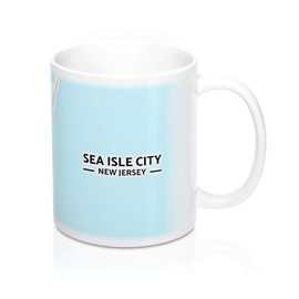 Sea Isle City, New Jersey NJ Map Mug (11 oz)