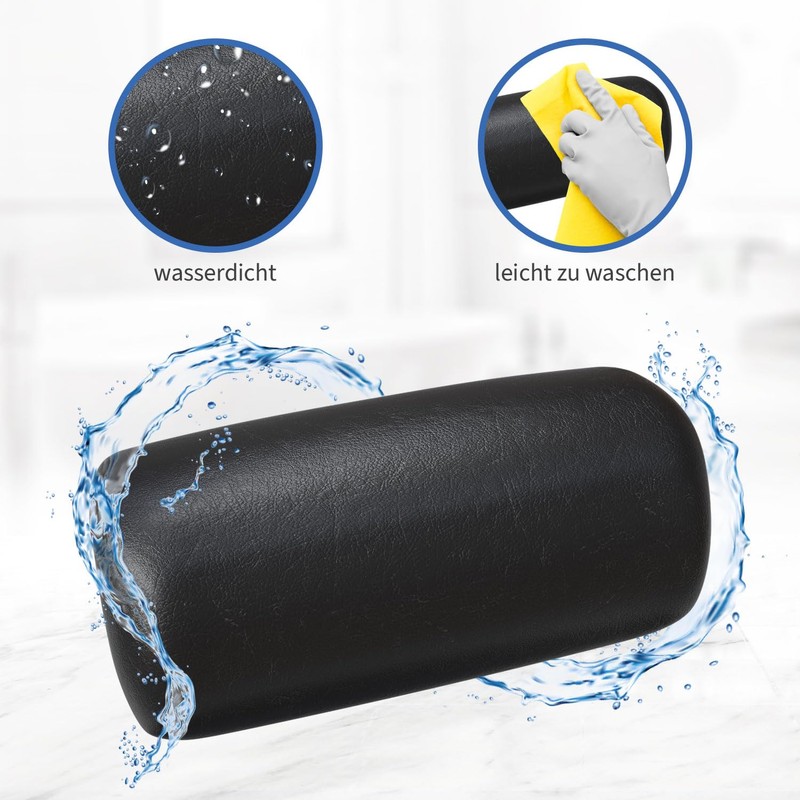 AQUADE Vorskla Neck Pillow for Bathtub Black - Pillow for