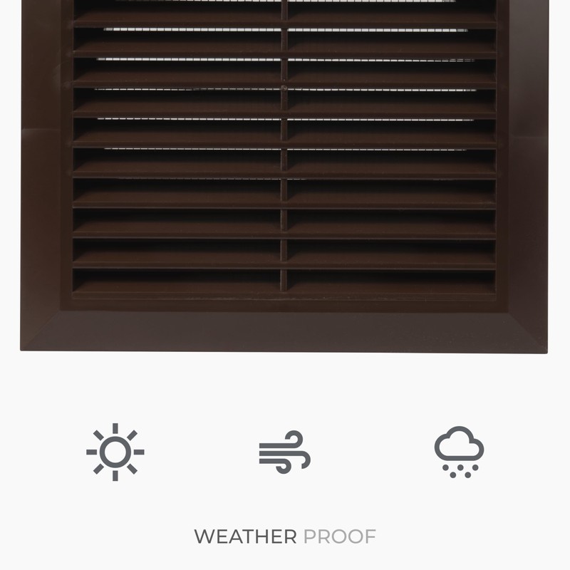 HVAC OV 6 Inch Fit - Brown Plastic Vent Cover