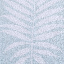 Tommy Bahamaa Lightweight Cotton Pillow Sham, Tropical Home Décor, Standard, Field of Fronds Blue