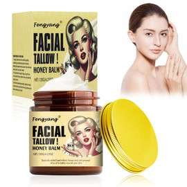 Fengyang Talg Balsam Rein, Talg Bio für Hautpflege, Rindertalg Honig Balsam Creme, 100% Gras Gefüttert Talg Roher Wildhonig für Gesicht und Körper Schlagsahne Moisture