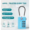 ANVIL 4 Digit Luggage Locks, TSA Locks for Luggage, Advanced
