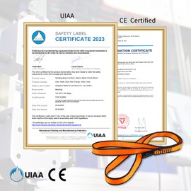 NewDoar CE & UIAA Certified Climbing Sling 16mm Nylon Sling Runners 22KN 4840LB Climbing Utility Cord Rock Climbing,Creating Anchors System,Rappelling Gear,Perfect for Tree Work-Orange/12''(30cm)3pcs