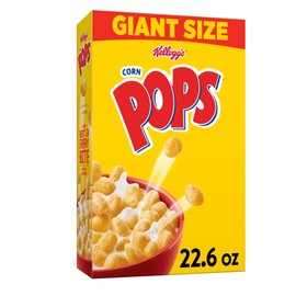 Kellogg's Corn Pops Breakfast Cereal, 8 Vitamins and Minerals, Kids Snacks, Giant Size, Original, 22.6oz Box (1 Box)