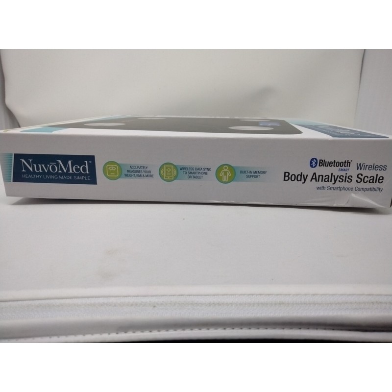 NUVO MED BODY ANALYSIS SMART SCALE BLUETOOTH SMARTPHONE COMPATIBILITY. NEW