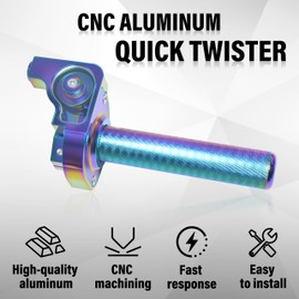 VUOZIP Throttle Grip Motorcycle 22mm CNC Aluminum Quick Twister with Throttle Cable CRF50 70 110 IRBIS 125 250 Dirt Bike Motorcycle Accessorie (Multicolored)