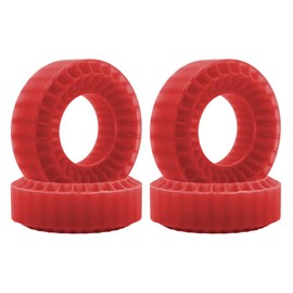 AIXXCUVQ 4pcs/Set Silica Gel Insert Foam Fits Tires for 1/18 1/24 Rc Crawler Car RC Car Hardened TPE Foam Inserts RC Cars Wheel, Red