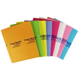 Super Shorby | Set de 8 Paños Absorbentes Multiusos | Súper Paquete | Absorbe 8 Veces su Peso en Líquido | Multiusos | Ecológico | Reutilizable | Lavable | No desechable | Limpieza eficiente | Hogar