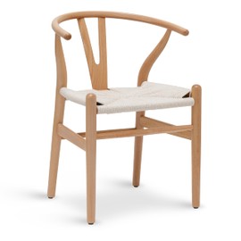 POLY & BARK Weave Chair, Single, Natural