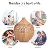 180ml Wood Grain Air Humidifier USB Charging Colorful Lights Air