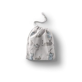 Le Jardin du Lin Bedruckte Baumwoll Taschen mit Kordelzug, Einkaufstasche, Beutel, Stoffsack, Stofftasche, Gemüsesack, Wiederverwendbare, Umweltfreundlich, Mehrzweck, Faltbar, Größe: 12x15 Cm