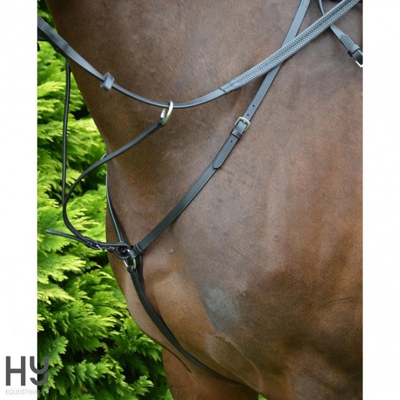 Horse Hunting Breastplate in Black or Brown (Black, X Large)