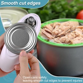 Elektrischer Dosenöffner, Dosenöffner, Automatische 360°-Drehung & Automatischer Stopp, mit glattem Rand, batteriebetrieben, Küchenhelfer für Köche, ältere Menschen, Kinder & Verletzte (Rot)