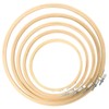 Yixhua 5Pcs Embroidery Hoops Round Bamboo Embroidery Frame Cross Stitch
