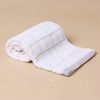 soft cotton plaid Bath towel (white)