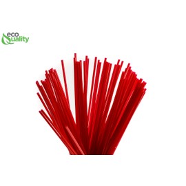 [7000 PACK] 8 Inch Compostable Plastic Stirrer, Bio Degradable, Eco Friendly, Sip Stirrer, Bar Stirrer, Sip Straw, For Coffee, Cocktail, Latte and Tea - 8 Inches, 1000/Box, Red
