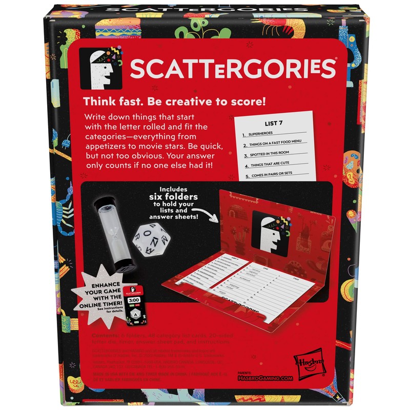 Hasbro Gaming Scattergories Classic Game, Party Game for Adults and