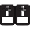JeepTails USA Flag Cross Tail lamp Light Covers Compatible with