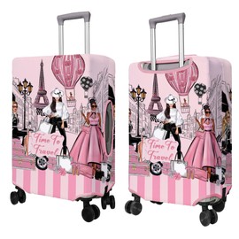 PtRug Travel Luggage Cover Suitcase Protector Fits 18-32 Inch Wheel Covers PatternedTravel Related Items Flower Luggage Protector Elastic XL