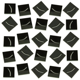 LITKO Paper Miniature Bases | Square | Slotted Paper Figure Holder | Compatible with Dungeons and Dragons | Game Card Stands (3mm Black Acrylic, 20mm)