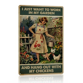 Farmhouse Chicken Decor Chicken Coop Accessories Farmhouse Wall Decor Chicken Signs for Coop Funny Outdoor Cute Chicken Decor Metal Metal Aluminium Plate Signs for Farmhouse Home Office Bathroom