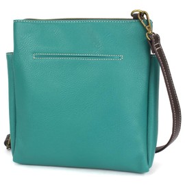 CHALA Merry Messenger RFID Protected Women Faux Leather Shoulder Purse with Adjustable Crossbody Strap - Monarch Butterfly - turquoise