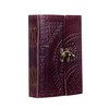 Indra Medium Embossed Leather Journal with Clasp 110 x 160
