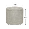 Adeco 14.6" Round Storage Tufted Ottomans with Removable Lid, Harbor