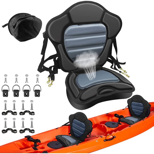Kayak Seat Thickened Padded Kayak Seat Extra Thick Padded Sit-On-Top