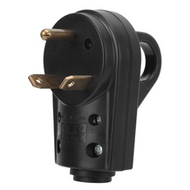 30A  Male Plug Electrical Adapter with Ergonomic Grip Handle for RV Caravan Motorhome Trailer