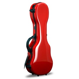 Crossrock CRF1000SURD Fiberglass Soprano Ukulele Hard-Shell Case, 20mm padding, 3 latches, Red