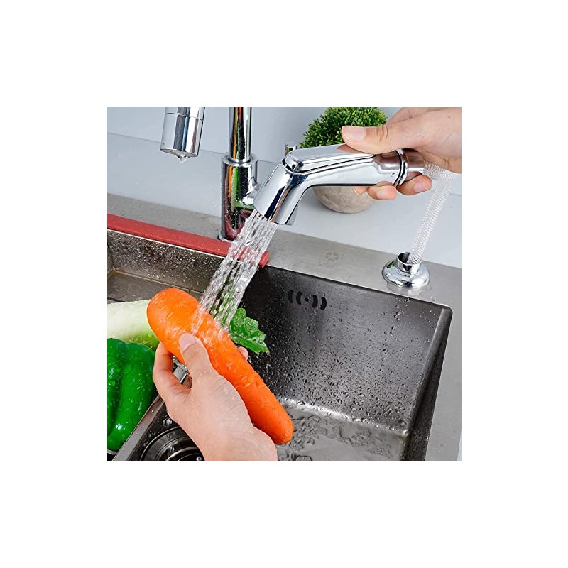 Universal Fit Sink Spray Attachment, Kitchen Side Sprayer Head, Pull