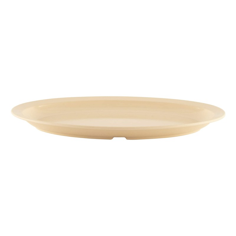 G.E.T. OP-614-T Melamine Oval Serving Platter, 13.25" x 9.75", Tan