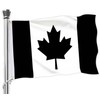 Black Canada Flag,3x5 FT Dark Canadian Flag,36x60 Inch Large Digitial