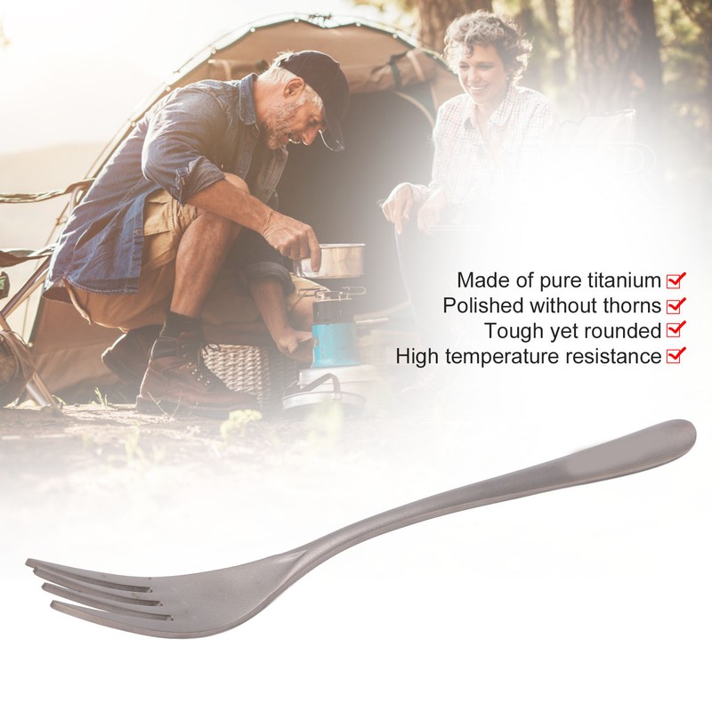 Pure Titanium Cutlery Outdoor Camping Tableware Portable Flatware for Backpacking