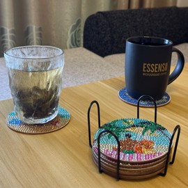 Diamond Art Coasters Diamond Painting Coasters Diamond Art Coasters Kits Diamond Painting Painting Coasters Arts and Crafts for Adults Diamond Painting Coasters Kits DIY Beach Themed Diamond Coasters