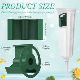 Domensi 6 Pcs Cemetery Vase Inserts Plastic Cemetery Flower Holder for Grave 2.17 Inch 4 Hole Cylindrical Small Vase Inserts Reusable Flower Holder for Headstone Decoration, Keeping Floral in Place