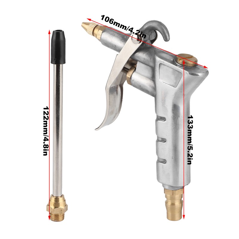 Air Blow Gun Wind Force Adjustable AD‑128 Pneumatic Dust Removing