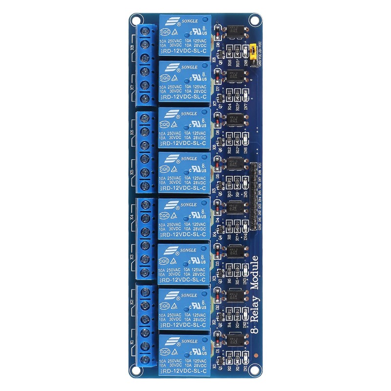 Diitao 2Pcs 8 Channel Relay Module 12V Expansion Plate Load