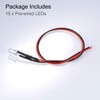 sourcing map 15Pcs DC 12V 5mm Pre Wired LED, Flashing