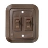 RV Designer Collection S655 Wall Plate Switch Double On/Off, Brown,