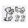Azeeda 4 x 'Teddybär, der Herz hält' Temporäre Tattoos -