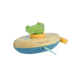Kaper Kidz NG23424A Animal Canoe Pull String Crocodile Water Bath Toy: Water Play Wind Up Toy for Bathtime for Ages 2+