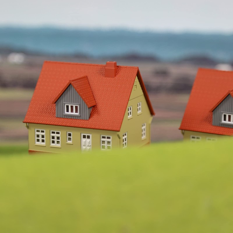 1pc N Scale 1:160 Model Village House Pre-built Building Diorama